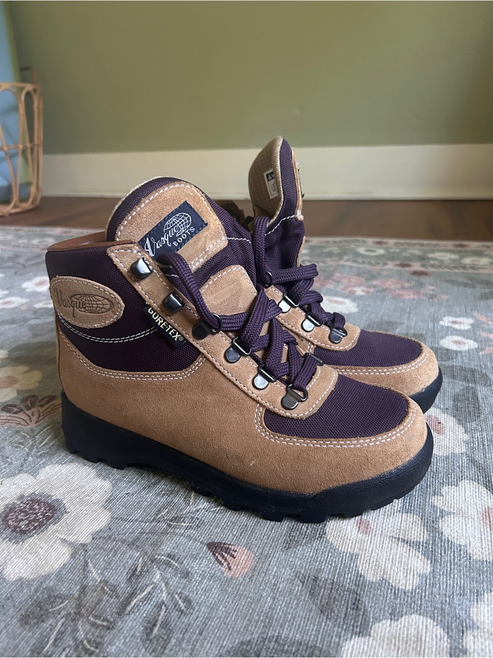 Vasque Women’s Goretex Tan & Purple Hiking Boots